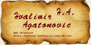 Hvalimir Agatonović vizit kartica